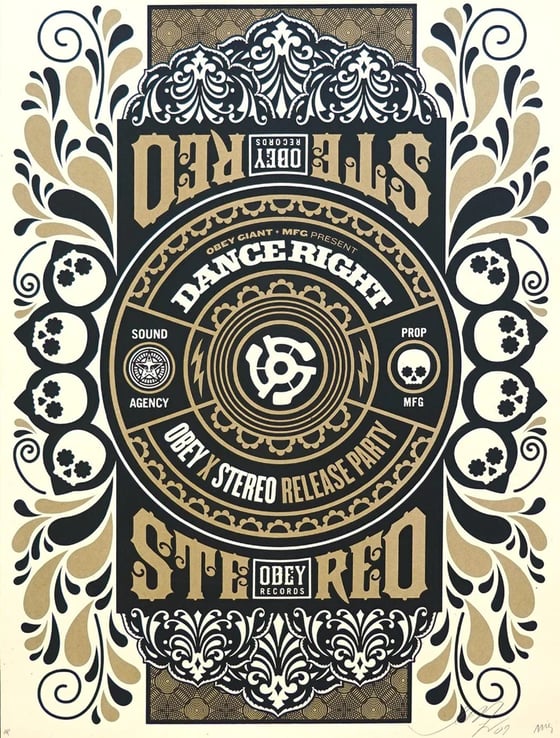 Image of Obey x MFG x Stereo poster by Shepard Fairey (Obey) Signed and Numbered