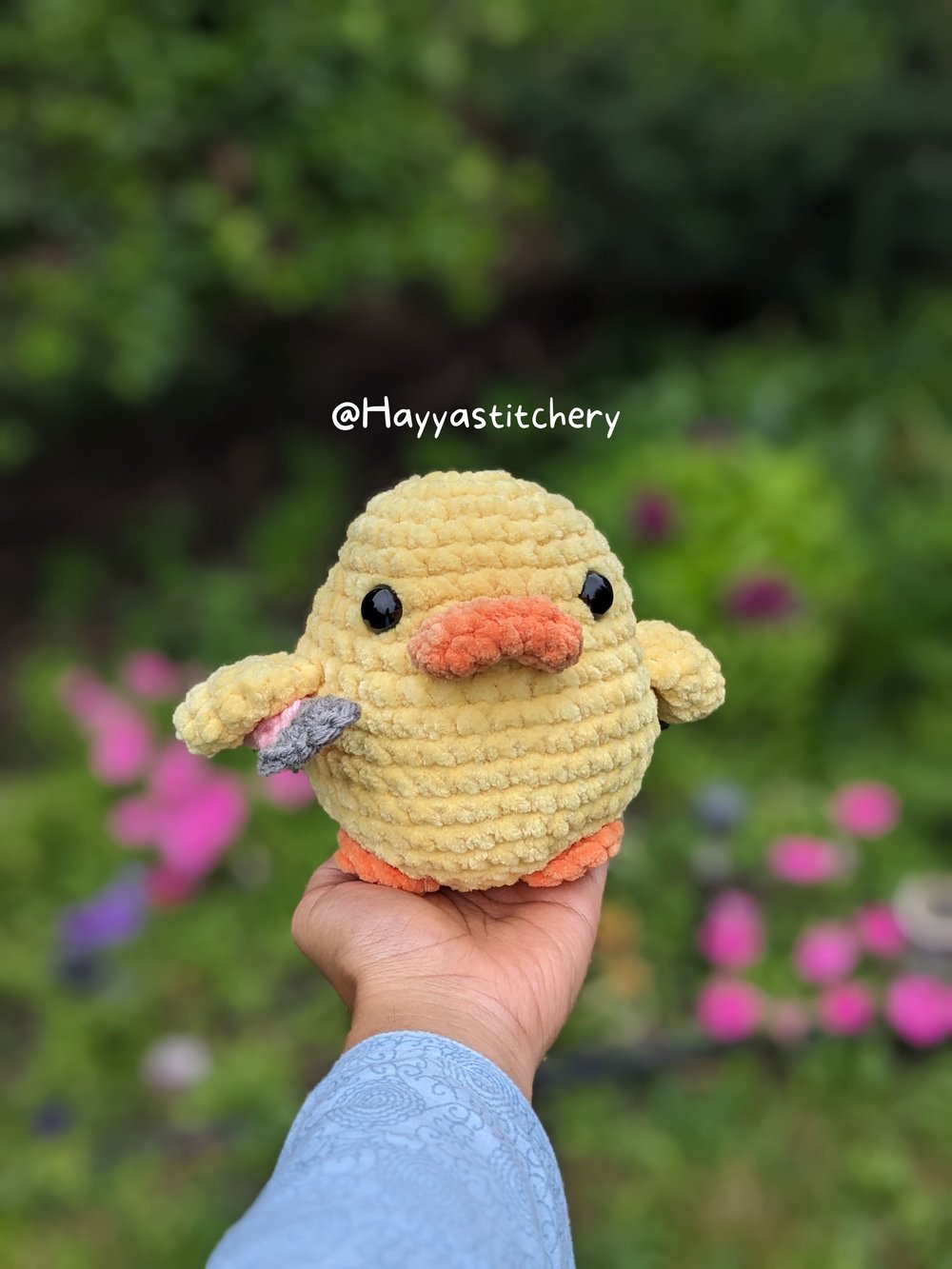 Duck With Knife Plushie Hayya s Stitchery duck-with-knife-plushie-hayya-s-stitchery