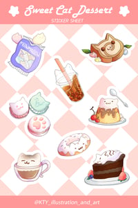 Image 1 of Dessert cat | Sticker Sheet