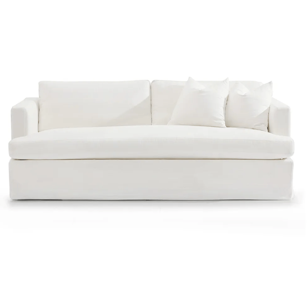 Image of White Slipcover Sofa 