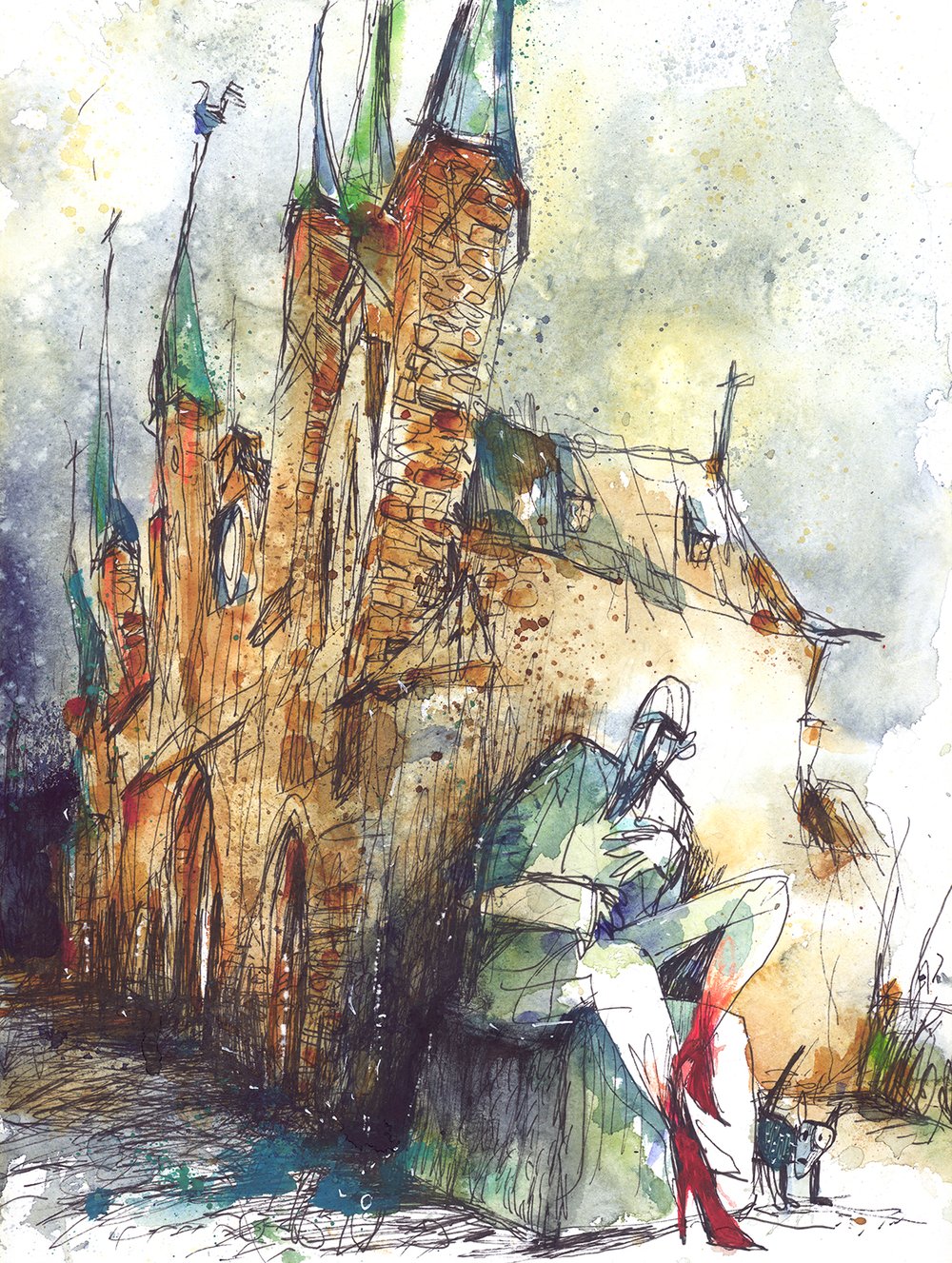 Image of statue in Lübeck in front of st. Annen