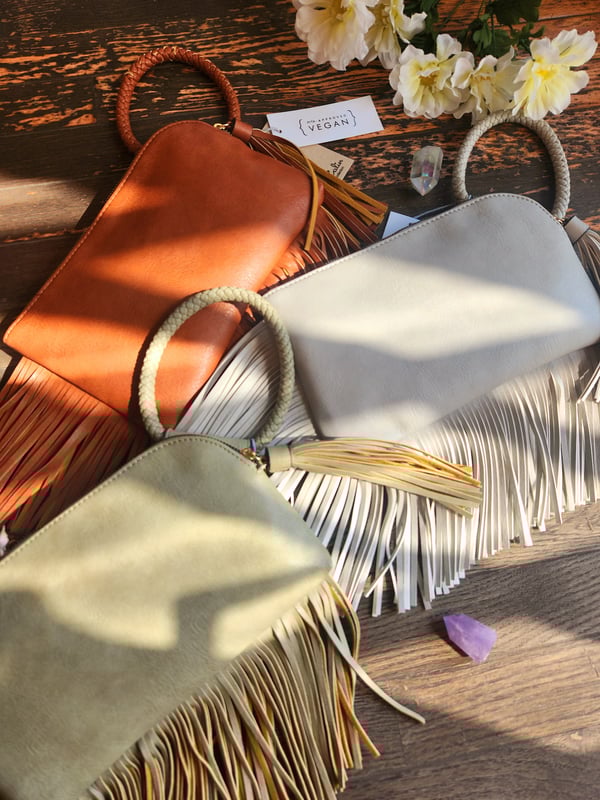 Image of Fringe Tassel Cuff Wristlet 