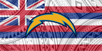 Chargers Hawaiian Flag