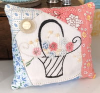 Image 1 of Flower Basket Embroidery Pincushion