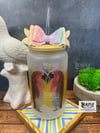 Rainbow Penguin Glass Tumbler