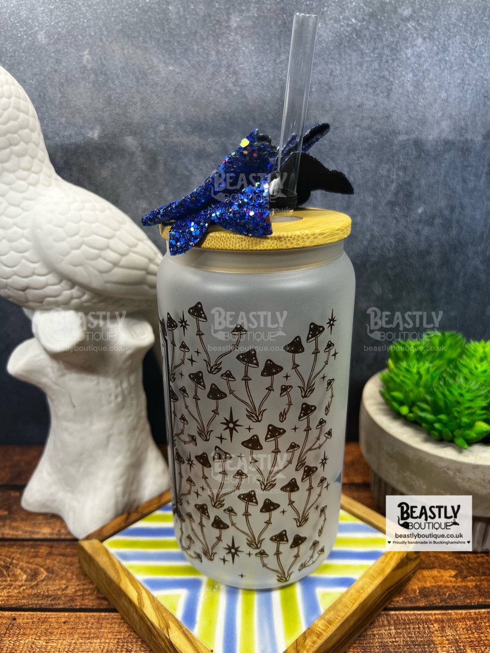 Black Bat Apothecary Glass Tumbler