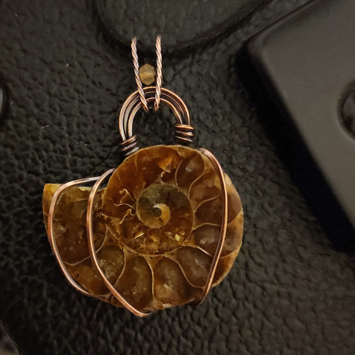Image of Energy Flow - Ammonite Pendant in Copper