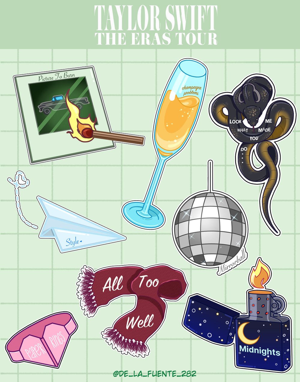 Image of Taylor Swift The Eras Tour [Sticker Sheet]