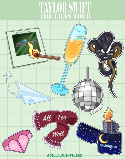 Image of Taylor Swift The Eras Tour [Sticker Sheet]