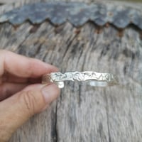 Image 2 of Silver Heart Cuff Bracelet