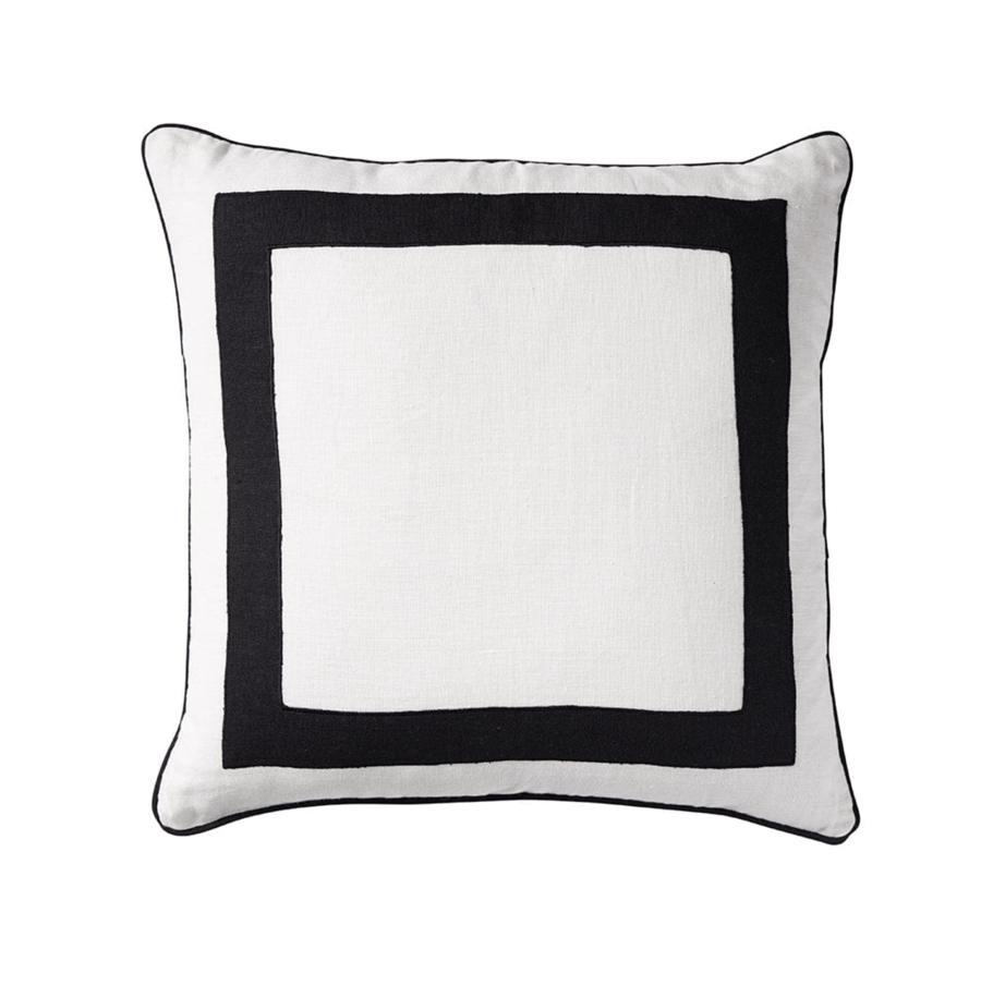 Image of Black and White Border Cushion 