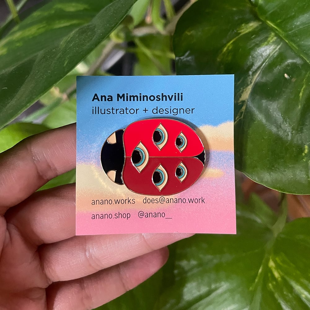 Ladybug enamel pin