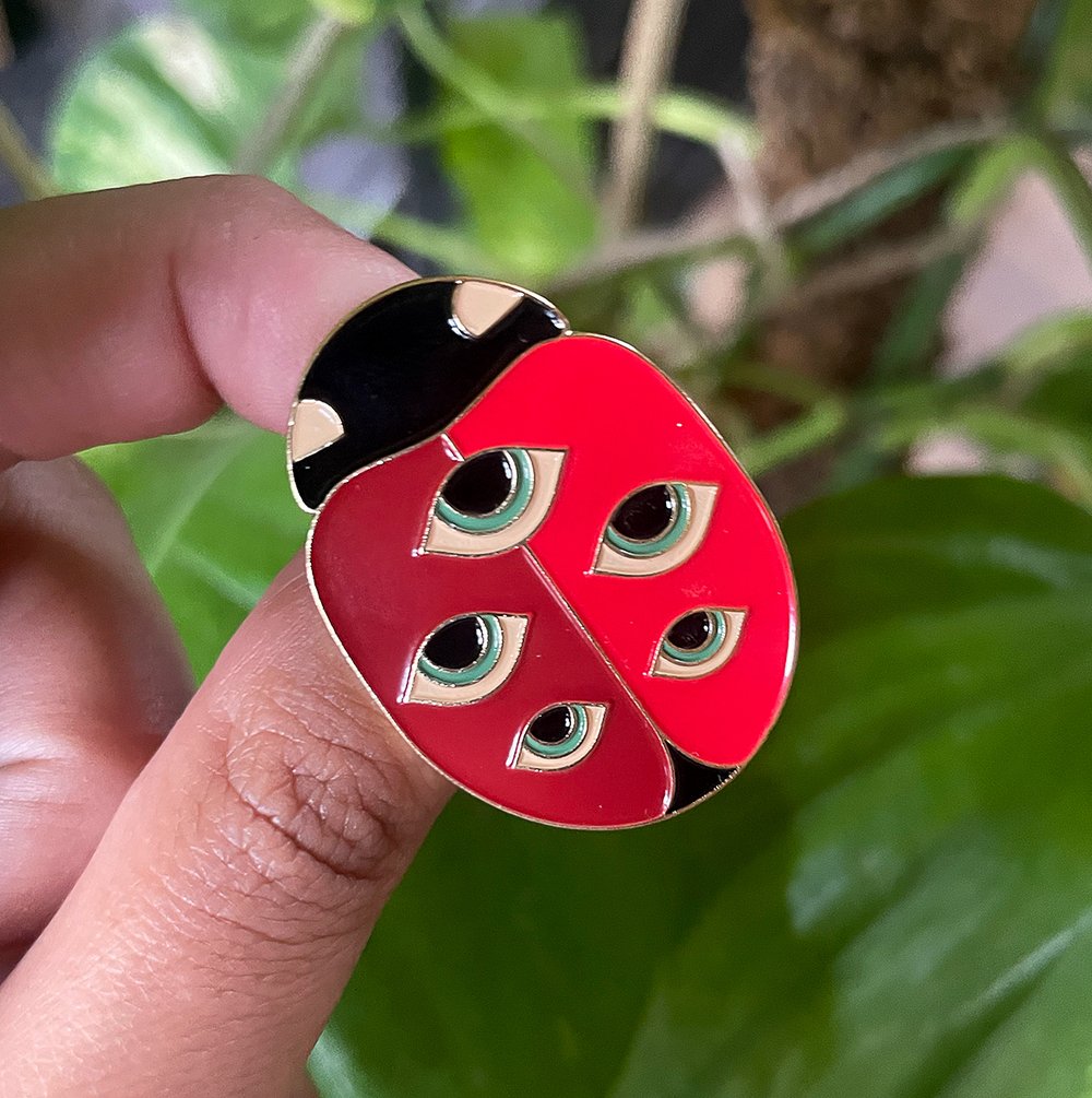 Ladybug enamel pin