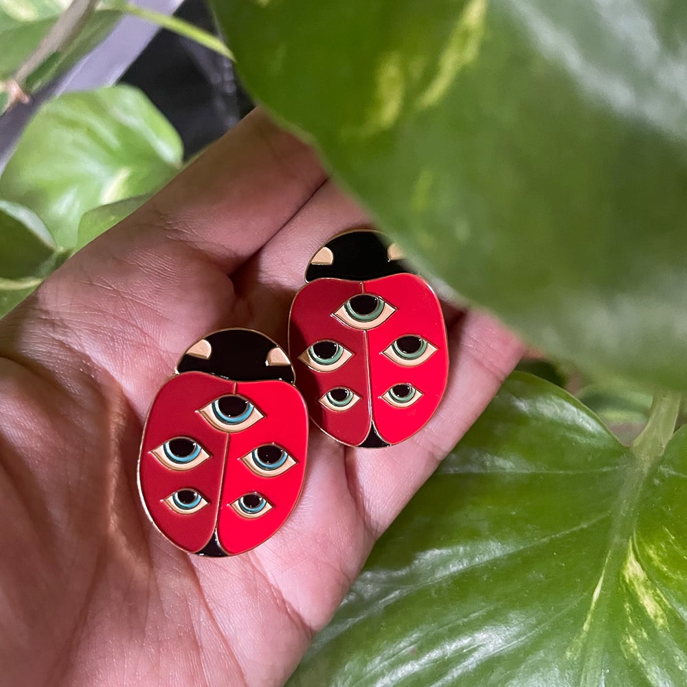 Ladybug enamel pin