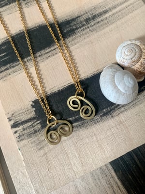 Image of 'Same Souls" recycled brass necklace