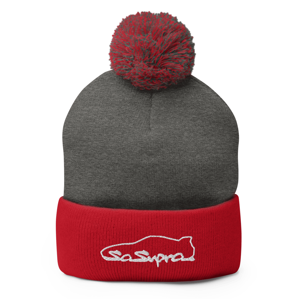 Pom-Pom Beanie White Logo