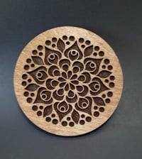Mandala Wood Coaster - set of 4