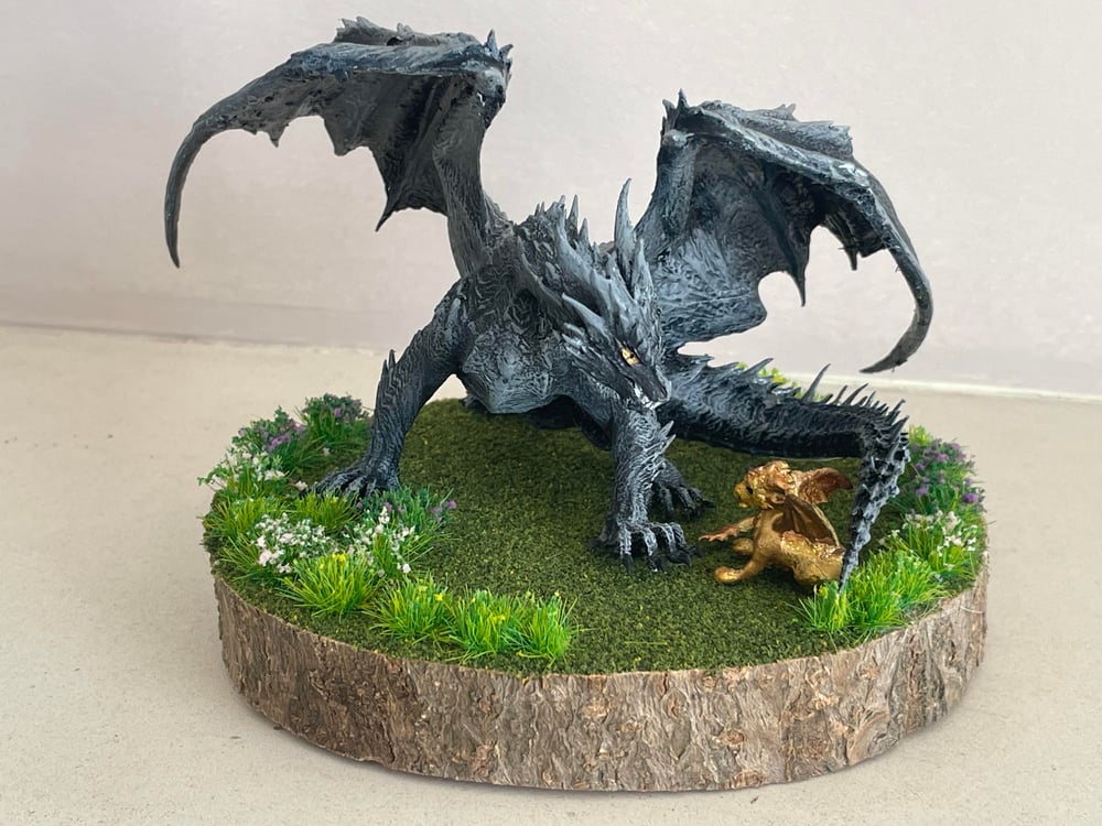 Image of Officially Licensed fourth wing Tairn & Andarna shelf ornament 