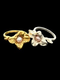 Image 1 of Withered Flower Ring with Pearl