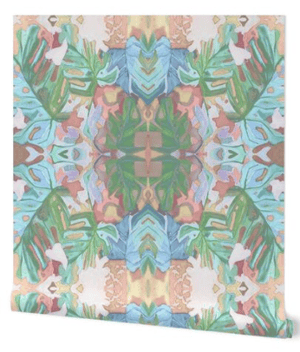 Image of Tropical Muted Fabric/Wallpaper