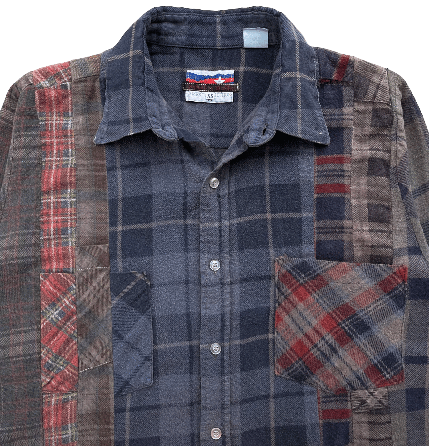 Rebuild by Needles Flannel Shirt 7 Cuts Shirt new XS red