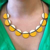 Image 3 of NEW mustard circles chain necklace