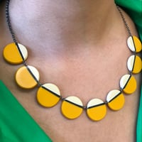 Image 4 of NEW mustard circles chain necklace