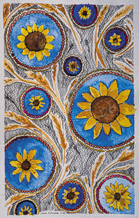 Image 1 of 4_Patterns of Sunflowers and Wheat