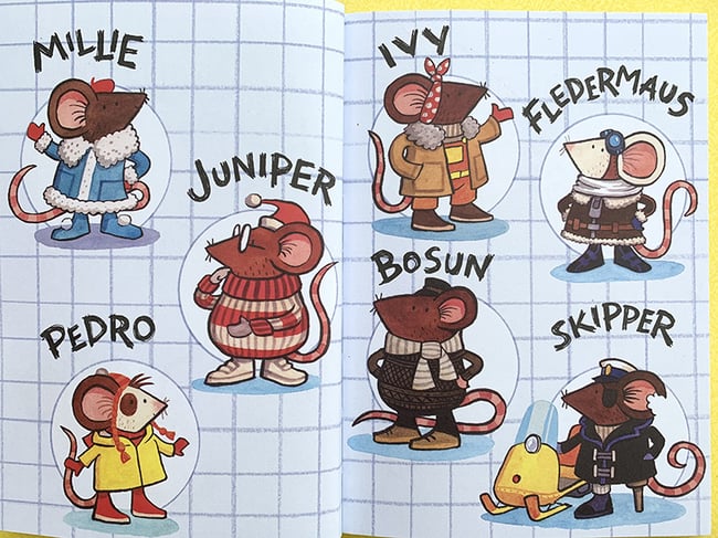 Mice on the Ice original art: Bosun