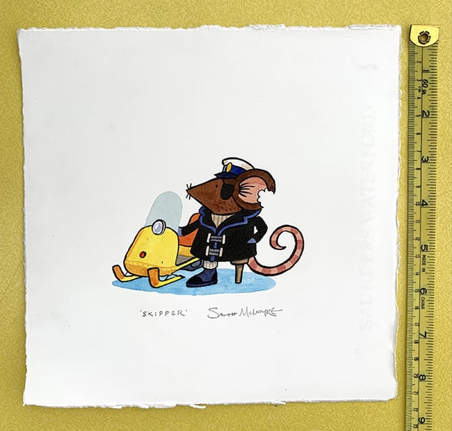 Mice on the Ice original art: Skipper