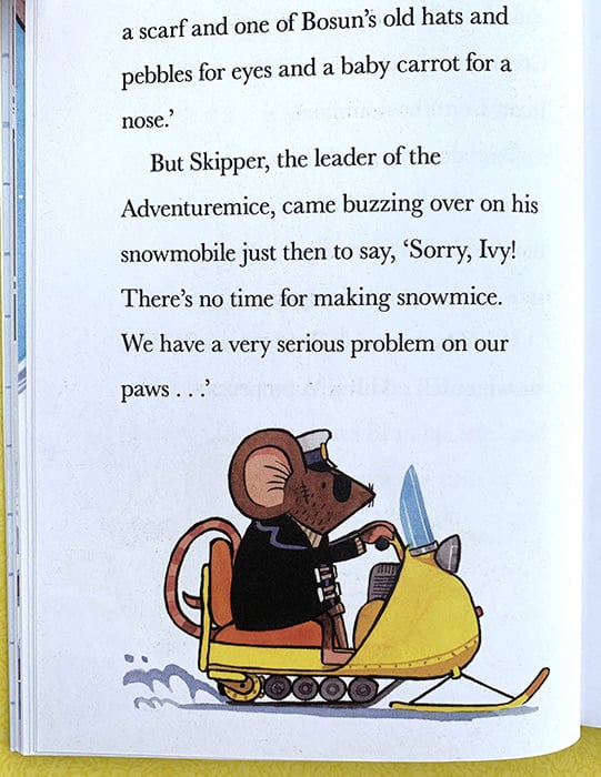 Mice on the Ice original art: Skipper's Skidoo