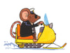 Mice on the Ice original art: Skipper's Skidoo
