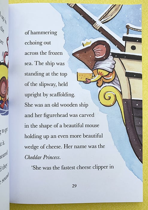 Mice on the Ice original art: Cheddar Princess Figurehead
