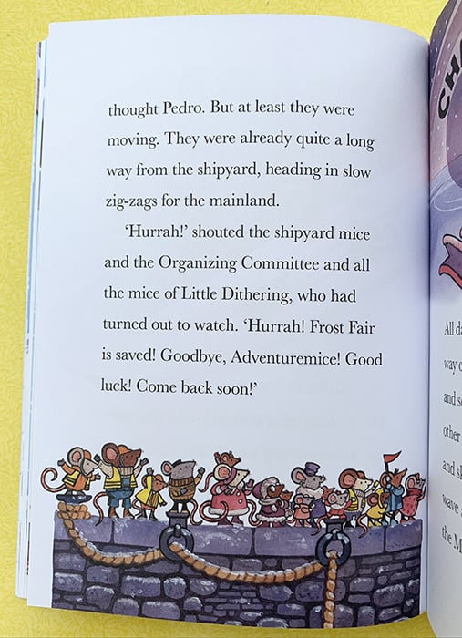 Mice on the Ice original art: Waving Off the Cheddar Princess