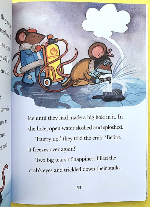 Mice on the Ice original art: Millie & Ivy to the Rescue