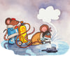 Mice on the Ice original art: Millie & Ivy to the Rescue55
