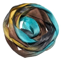Image 3 of 10YD. WISHING WELL HAND DYED SARI SILK RIBBON BY COLOR KISSED SILK