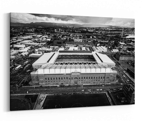 Image of Ibrox Stadium - Black & White