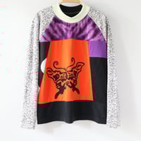 Image 1 of bootterfly 10/12 LONG SLEEVE COURTNEYCOURTNEY raglan shirt baseball halloween TOP butterfly spooky