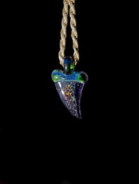 Image 3 of Crushed opal & dichro shark tooth pendant.