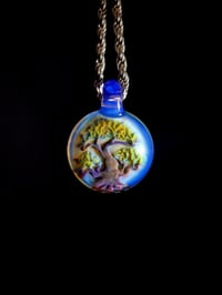 Image 2 of Bonsai tree pendant with lucid bale & backed with ghost.