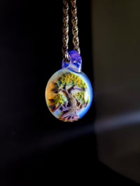 Image 3 of Bonsai tree pendant with lucid bale & backed with ghost.