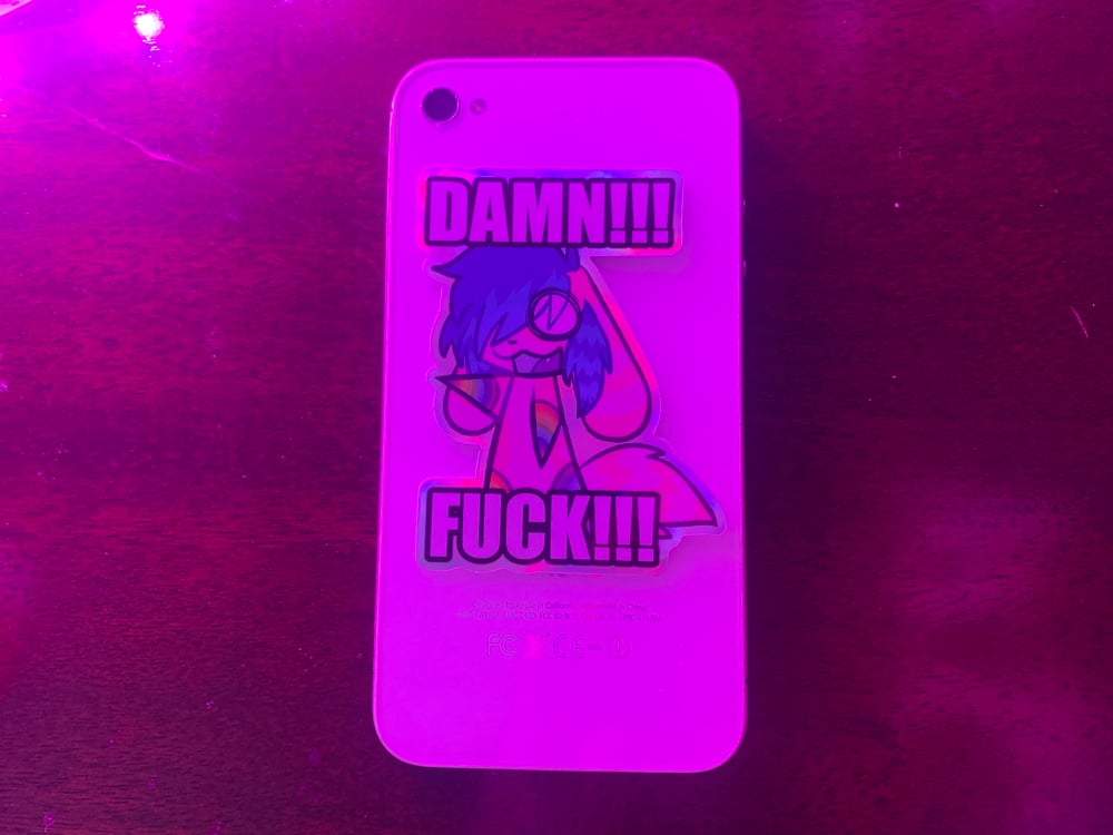 Image of DAMN!! FUCK!! SHINY KAJ STRIFE STICKER