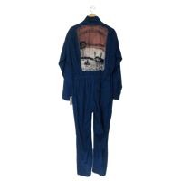 Image 1 of COMBINAISON / BLEU CANARD / UPCYCLING / TAILLE L / FRENCH CALIFORNIA