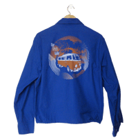 Image 1 of BLOUSON GARAGE / COTON BLEU / UPCYCLING / TAILLE M / VAN LIFE