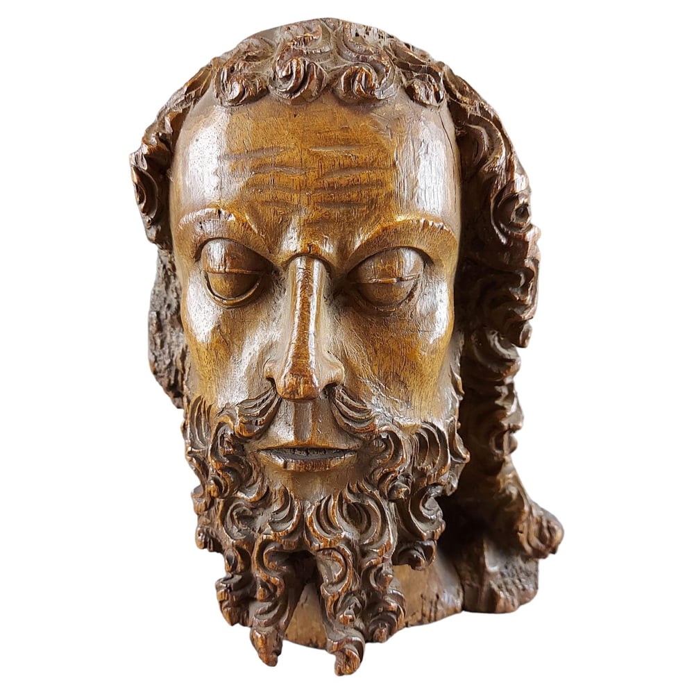 Image of A High Gothic French-Iberian Bust of John the Baptist