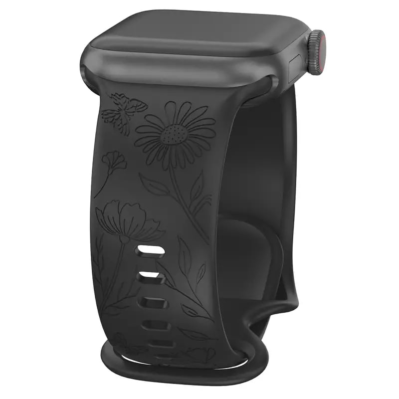 Image of iPhone wildflower silicon watchband