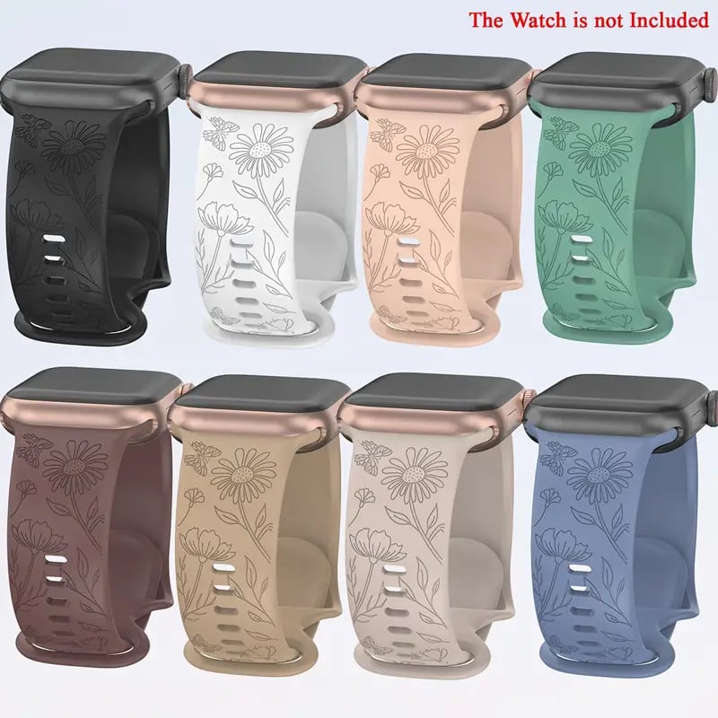 Image of iPhone wildflower silicon watchband