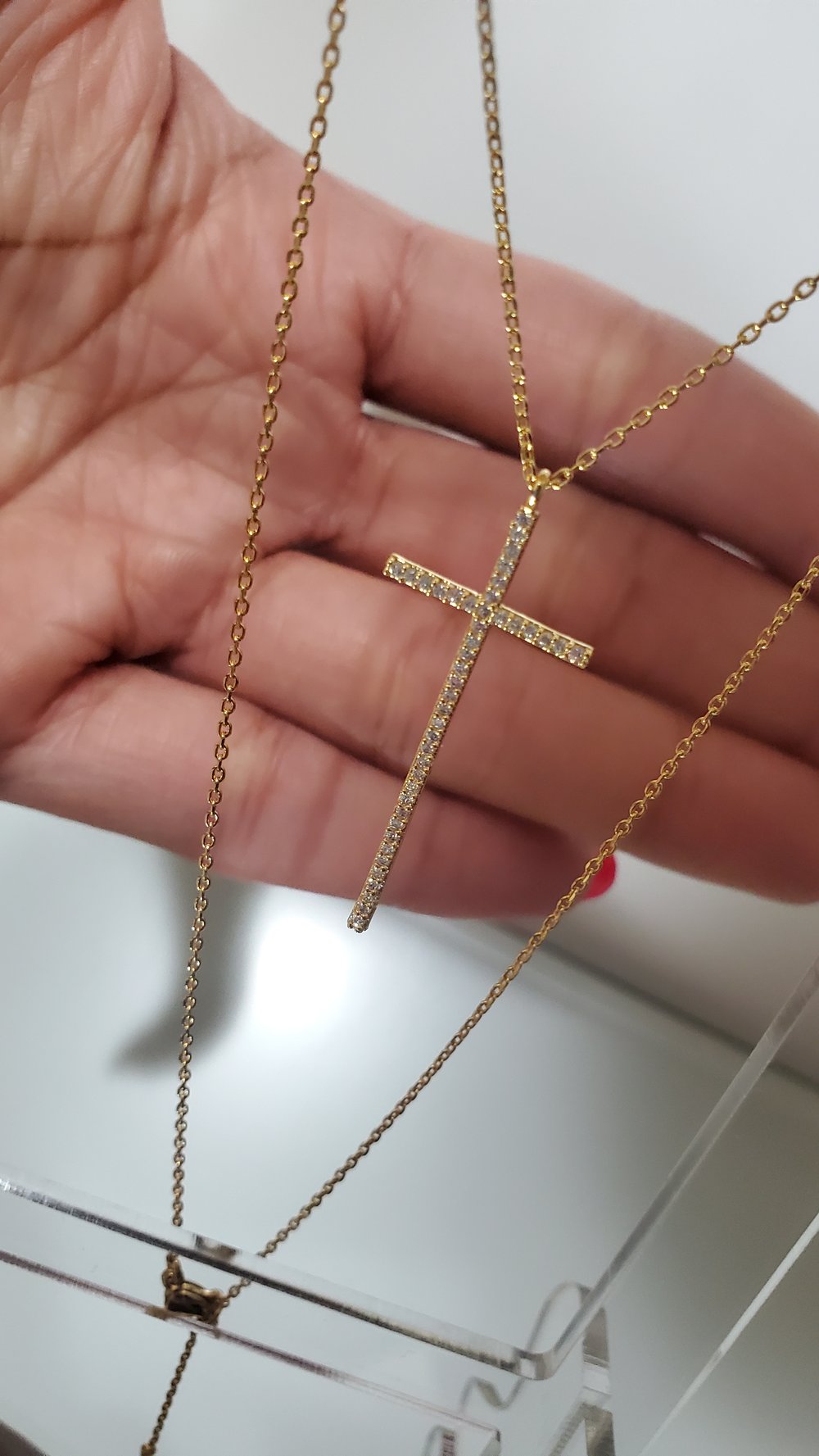 Image of Cross My Heart Layering Necklace