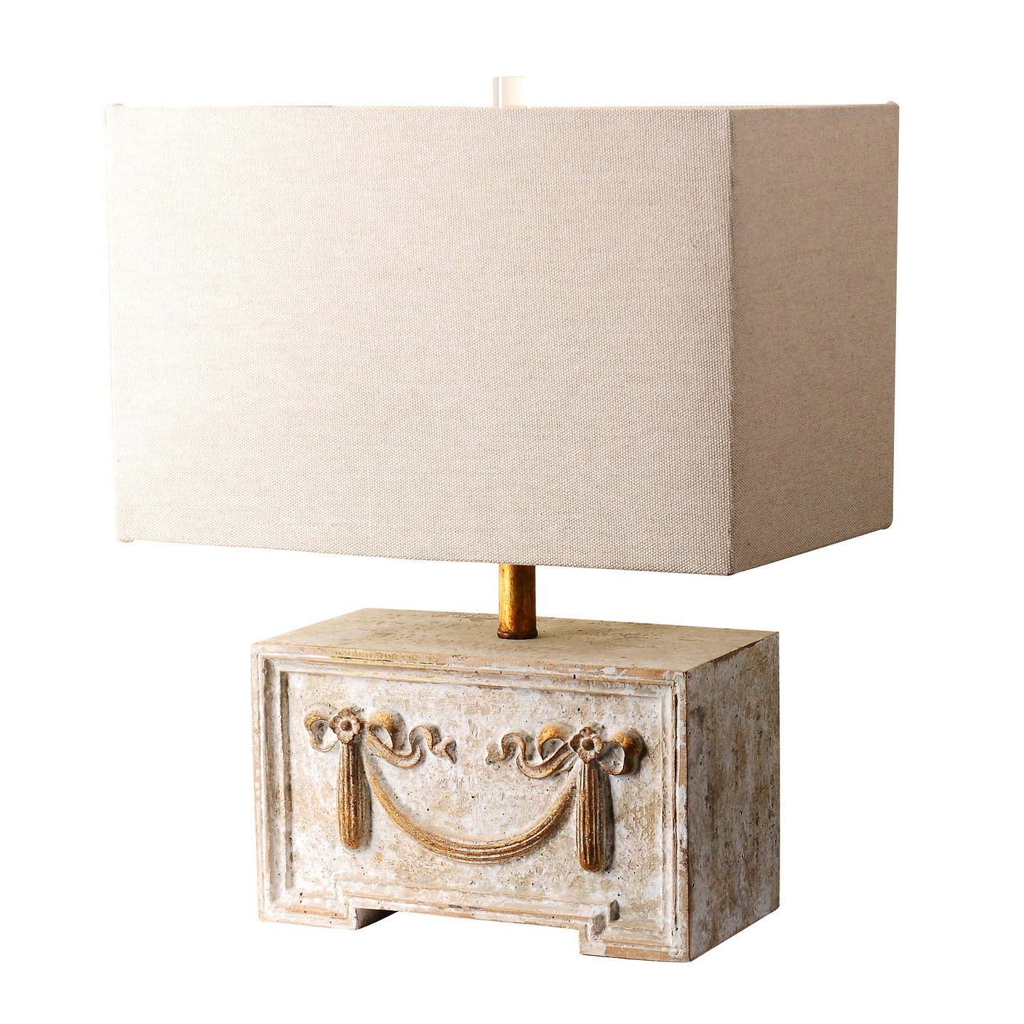 Image of Classical white washed Art Noveau Table Lamp